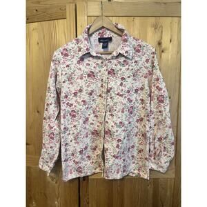 RALPH LAUREN Denim & Co Floral Women’s Button Down Size M